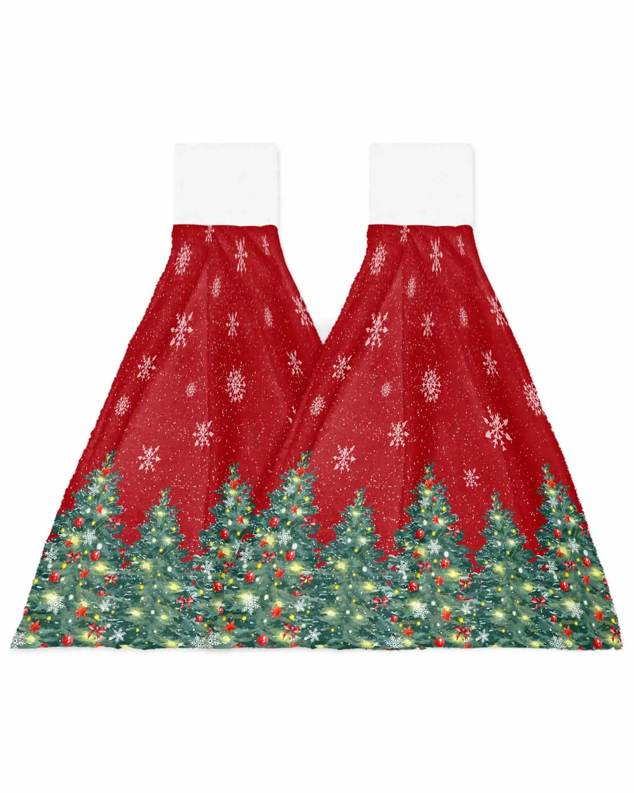 Christmas Tree Lights Bows Stars Snowflakes Towel Cleaning Cloth Microfiber Soft Household Super Absorbent Dish Washing Cloth