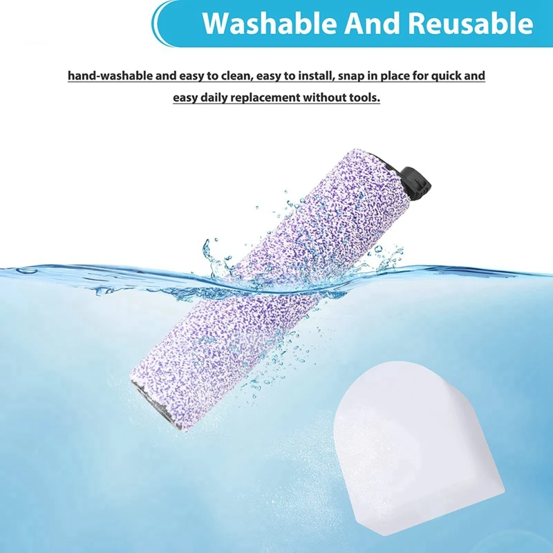 Y50A for Shark HydroVac Brush and Filter Replacement Kit for WD201 WD101 WD100 WD200 AW201 HydroVac XL 3-in-1 Vacuum 2 Brushes