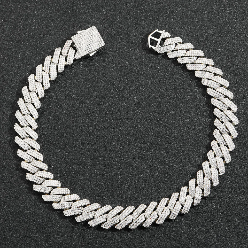 

Iced Heavy Miami Cuban Link Chain Ожерелья для мужчин 20 мм 3 ряда зубца Браслеты CZ с пружинной застежкой Ювелирные изделия в стиле хип-хоп