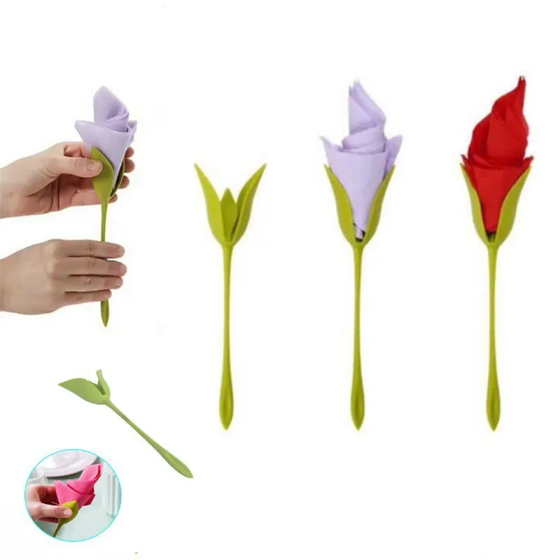 4/1pcs Romantic arrangement of rolled flowers Rose tissue flower tool Paper towel flower origami napkin holder Hotel Decoration