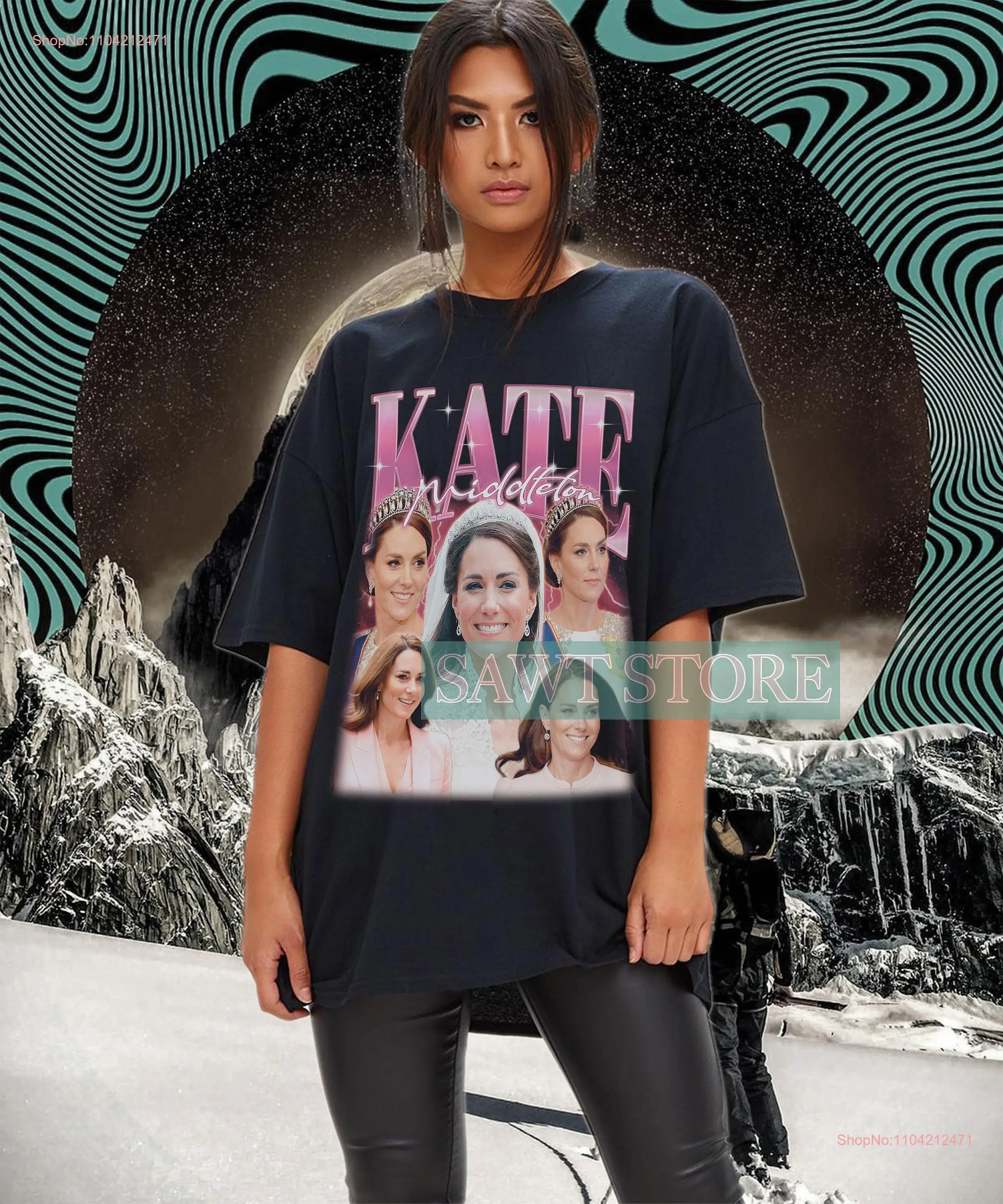 KATE MIDDLETON T Shirt Homage Catherine Princess of Wales Vintage Retro 90s Merch British Royal Family Fans