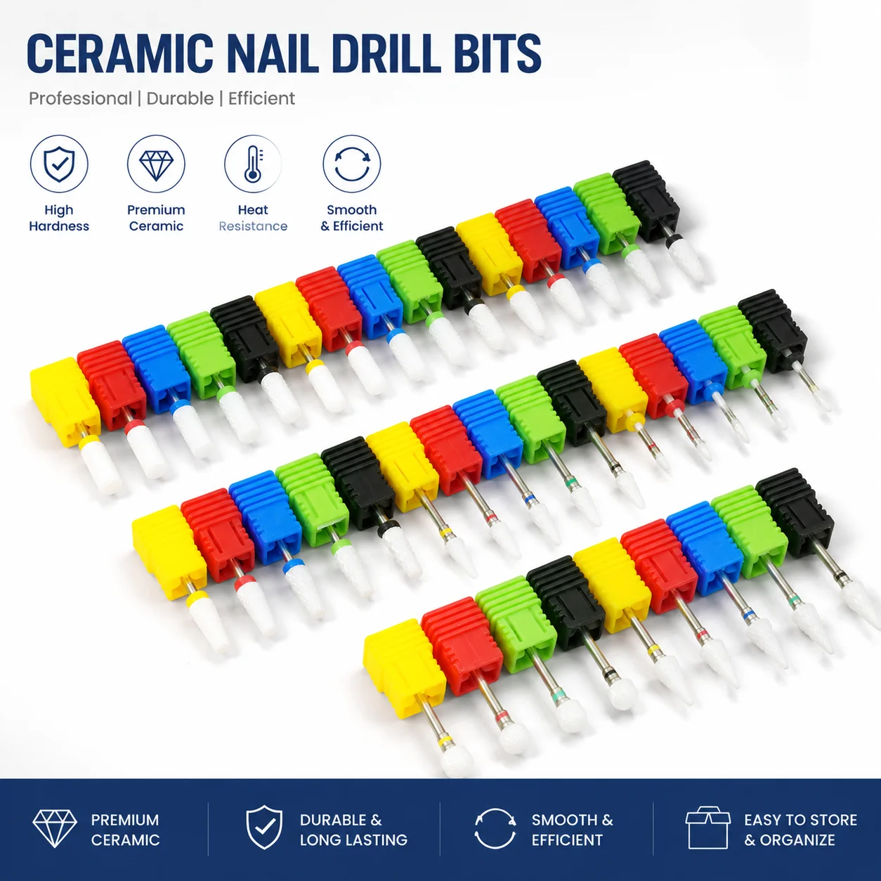 67 Styles Ceramic Milling Cutter Nail Drill Bit Electric Manicure Drill Pedicure Mill Bit Machine File Nail Art accessories Tool
