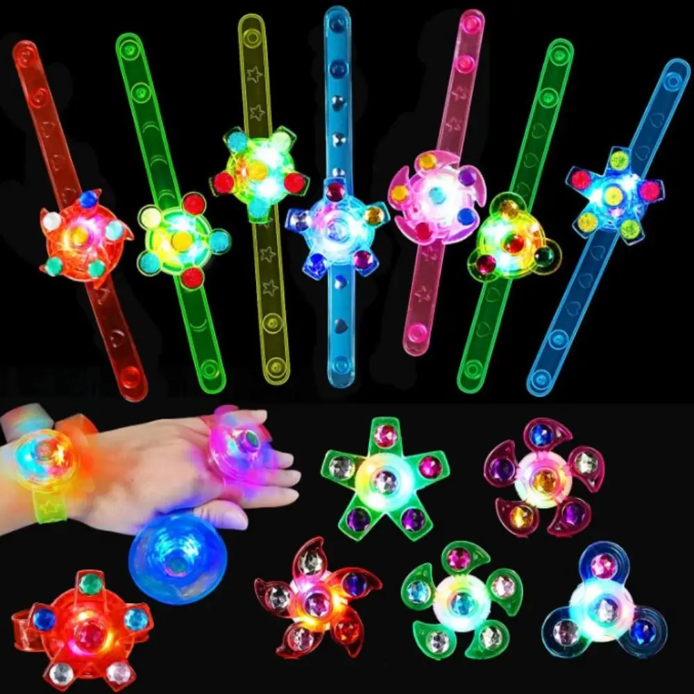 Glow In The Dark Luminous Bracelet Toys Light Up Wrist Band LED Watch Toys Cartoon Flash Light Glow Watch Bracelet Party Favors