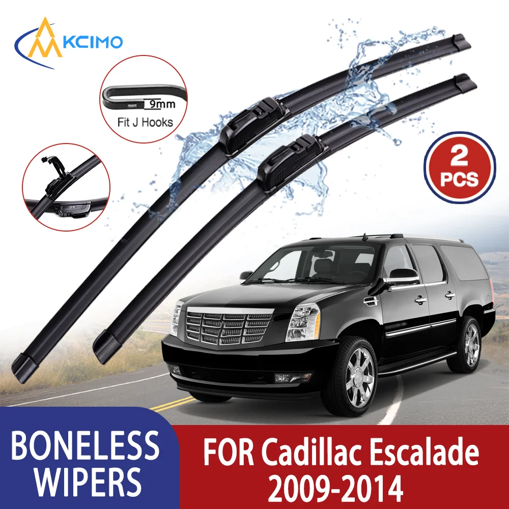 

Kcimo Премиум Высокое качество для Cadillac Escalade 2009-2014 2010 Автомобильный U-образный мягкий резиновый стеклоочиститель без костей - HD тихий прочный 22 "+ 22"