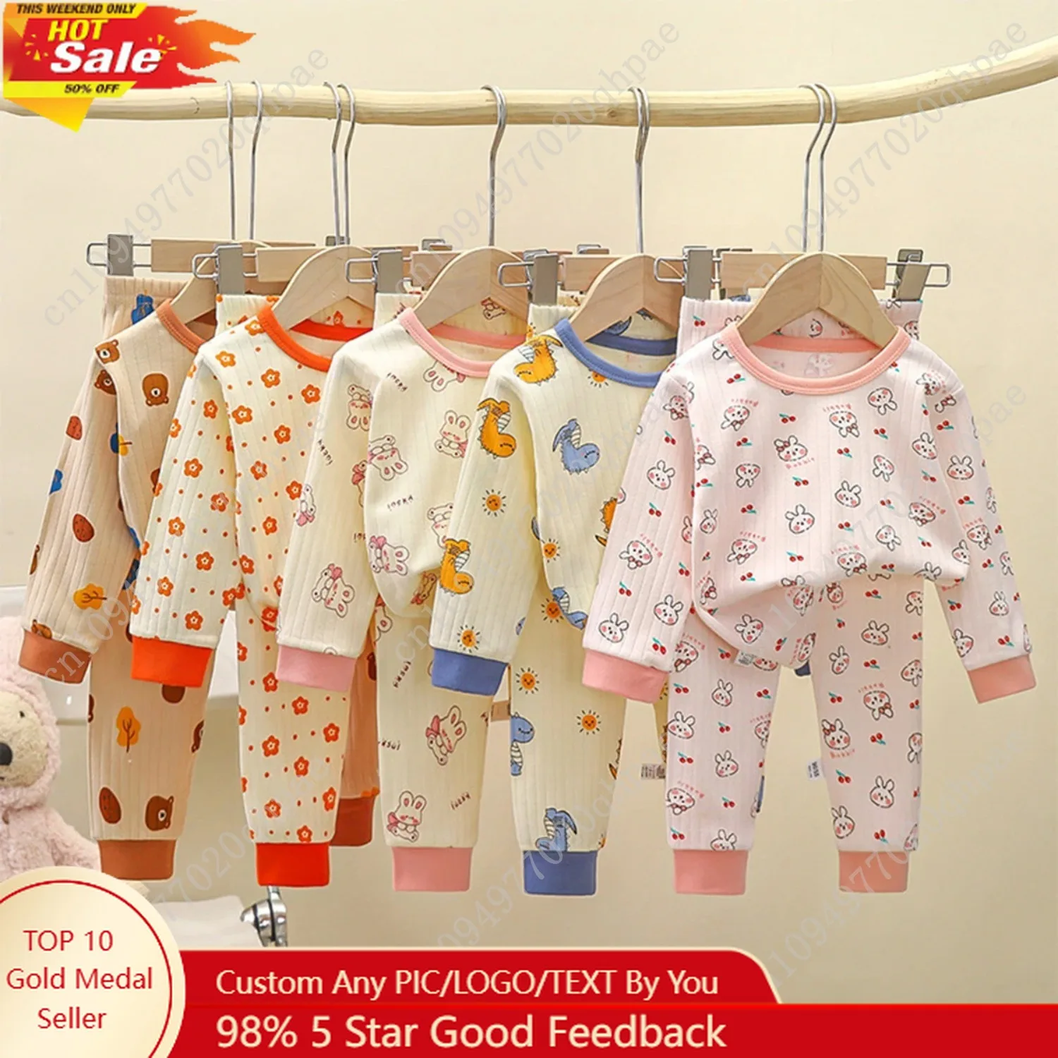 

New Spring Autumn Children's Clothing Sets Sleepwear Clothes Kids Pajamas Set Baby Cotton Pyjamas