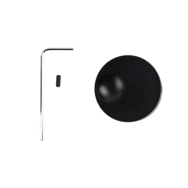 AEE9-Matte Universal Convenient 32X13mm 6Mm Hole Black Solid Aluminum Solid Volume Potentiometer Control Knob