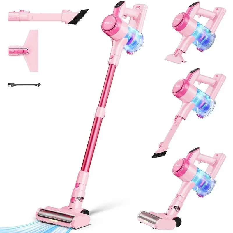 

Dezkly Cordless Vacuum Cleaner, 300W 23KPa Lightweight Stick Vacuum , 3 Suction, LED Display, Powerful Vacuum Cleaner