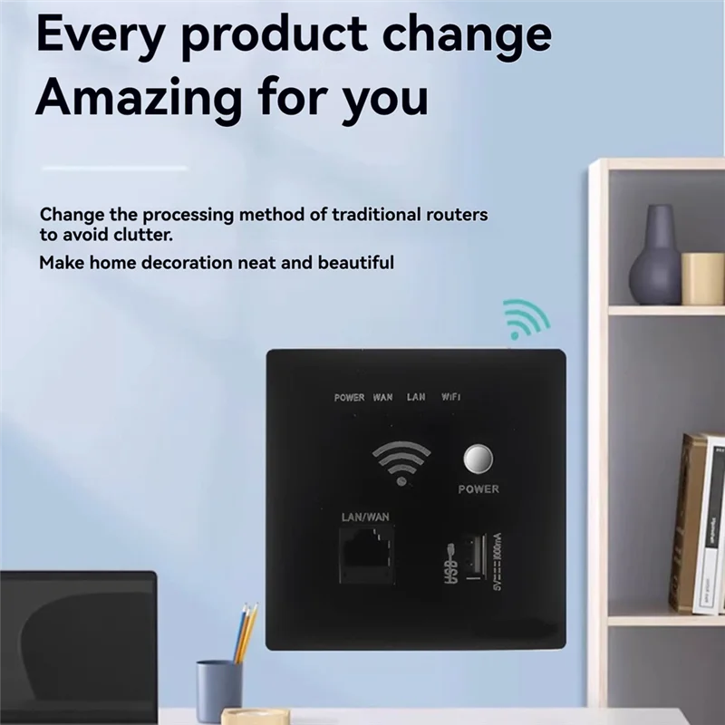 BNVN-300Mbps 2.4Ghz موزع إنترنت واي فاي مقبس واي فاي لاسلكي RJ45 AP التتابع الذكية USB لوحة مقابس جزءا لا يتجزأ من جدار موزع إنترنت واي فاي