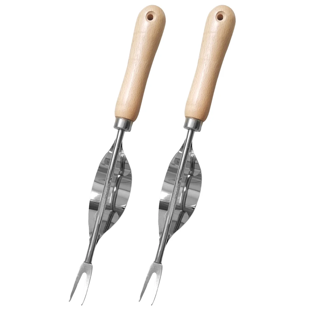 Outil à main pour enlever les racines de mauvaises herbes, conception de levier en acier inoxydable, fourche en forme de V, désherbage et creusement plus profond, 1 pièce, 2/3 pièces