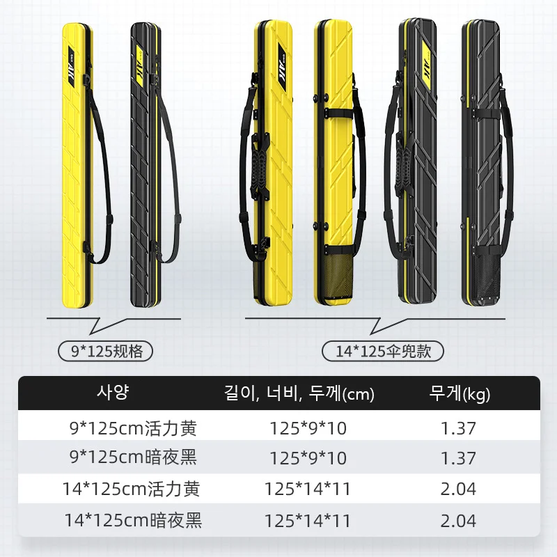 Fishing Rod Bag Shockproof Hard Shell ABS+PC Protective Storage Fishing Case 7 Layer Gear Tackle Carry with Fish Umbrella Pocket