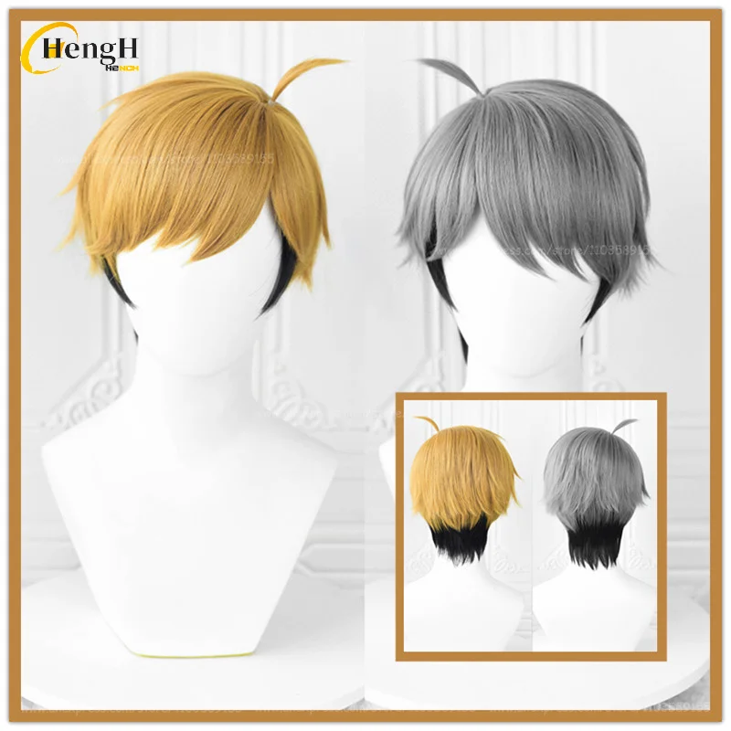 

In Stock Synthetic Hair Anime Miya Atsumu Miya Osamu Short 30cm Gradient Cosplay Wigs Heat Resistant Hair Party Wigs + A Wig Cap