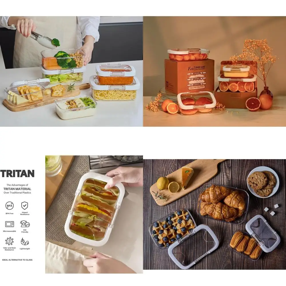 

Refrigerator Meal Prep Containers, Leak-Proof Stackable Tupperware for Food Storage, Travel Lunch Boxes, Ideal Christmas Gift (1