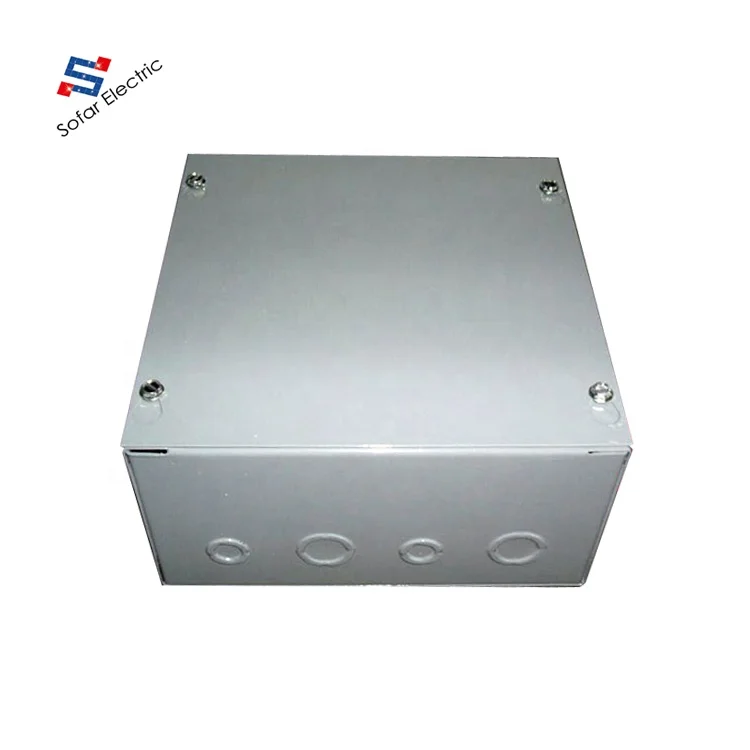 Caja de conexiones de metal para montaje en pared Nema con orificios en ambos lados