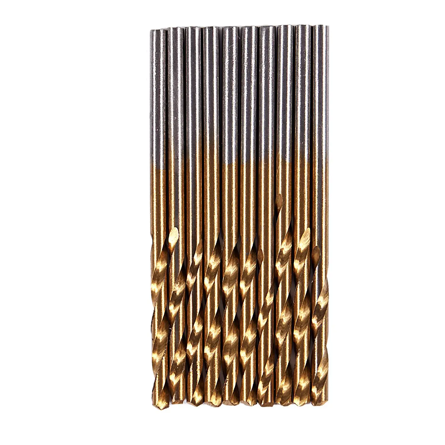 50Pcs 1/1.5/2.0/2.5/3mm Titanium Coated HSS Drill Bit Set