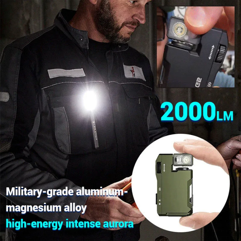 Magnetische Tragbare Mini-Taschenlampe Wiederaufladbar Wasserdicht G5 EDC Taschenlampe 400 Lumen 180° °   Rotation für den Außenbereich