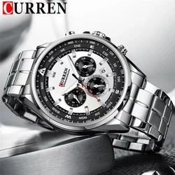 CURREN Watches for Men 8399 Luxury Business Quartz Watches Luminous Waterproof 30M Stainless Steel Strap Mens Watch Reloj Hombre