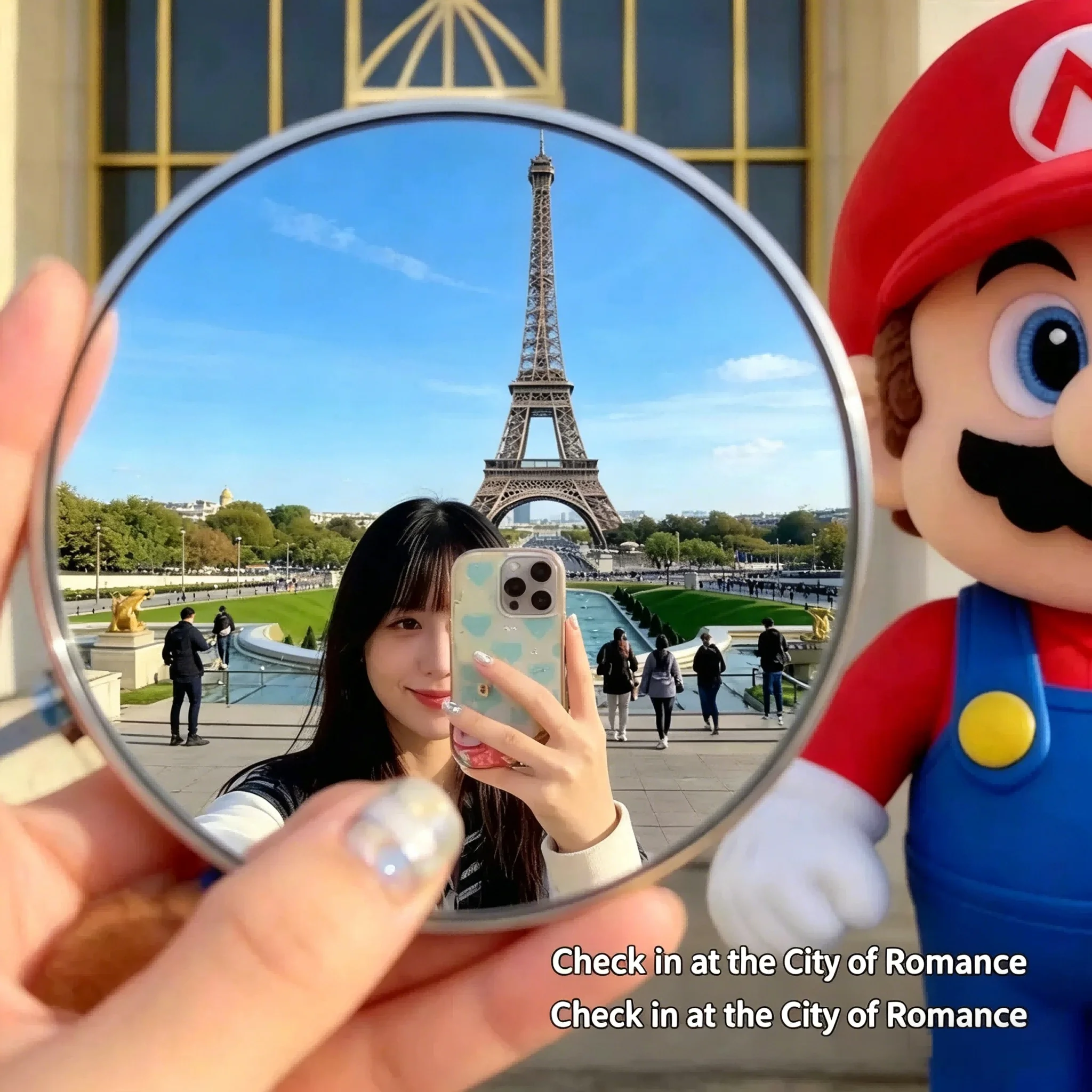 Mini Round Selfie Mirror Set Portable Wide Angle Convex Spherical Mirror 7.5cm 9.5cm For Vlogging iPhone Samsung Smartphones - view 5