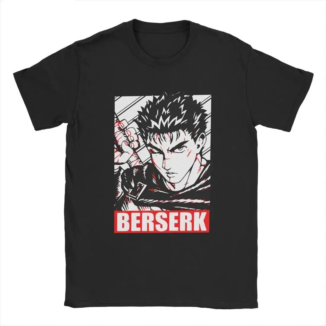

Berserk T-Shirt Men Women 100% Cotton Plus Size Daily Casual Graphic O-Neck Japanese Anime Oversized Streetwear Cool Unisex Tees