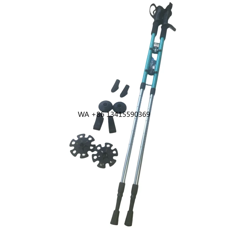 

RTS Manufacturer Outdoor Alpenstock Aluminum Walking Sticks Telescoping Foldable Self Defense Hiking Trekking Poles Stick Cork