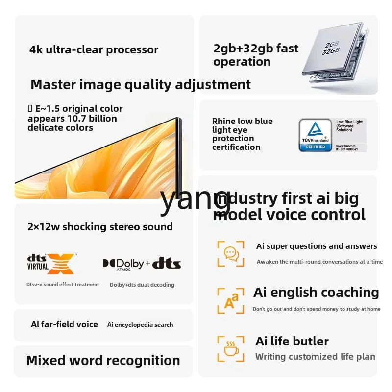 CX TV 55-inch 4K full-screen LCD flat-panel smart home TV