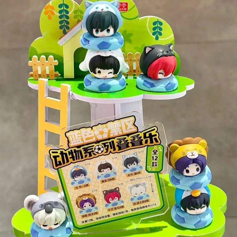 

Оригинальный синий замок, серия животных Jenga, слепая сумка, слепая коробка, синий замок, милая фасоль, аниме-фигурка, орнамент, периферийные устройства, игрушка в подарок