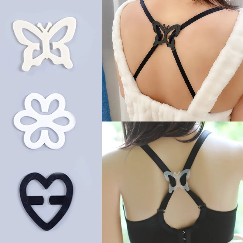 10Pcs/Lot Hot Sale Invisible Bra Buckle Holders Underwear Fastener Strap Clips Butterfly Bra Back Clips Intimates Accessories