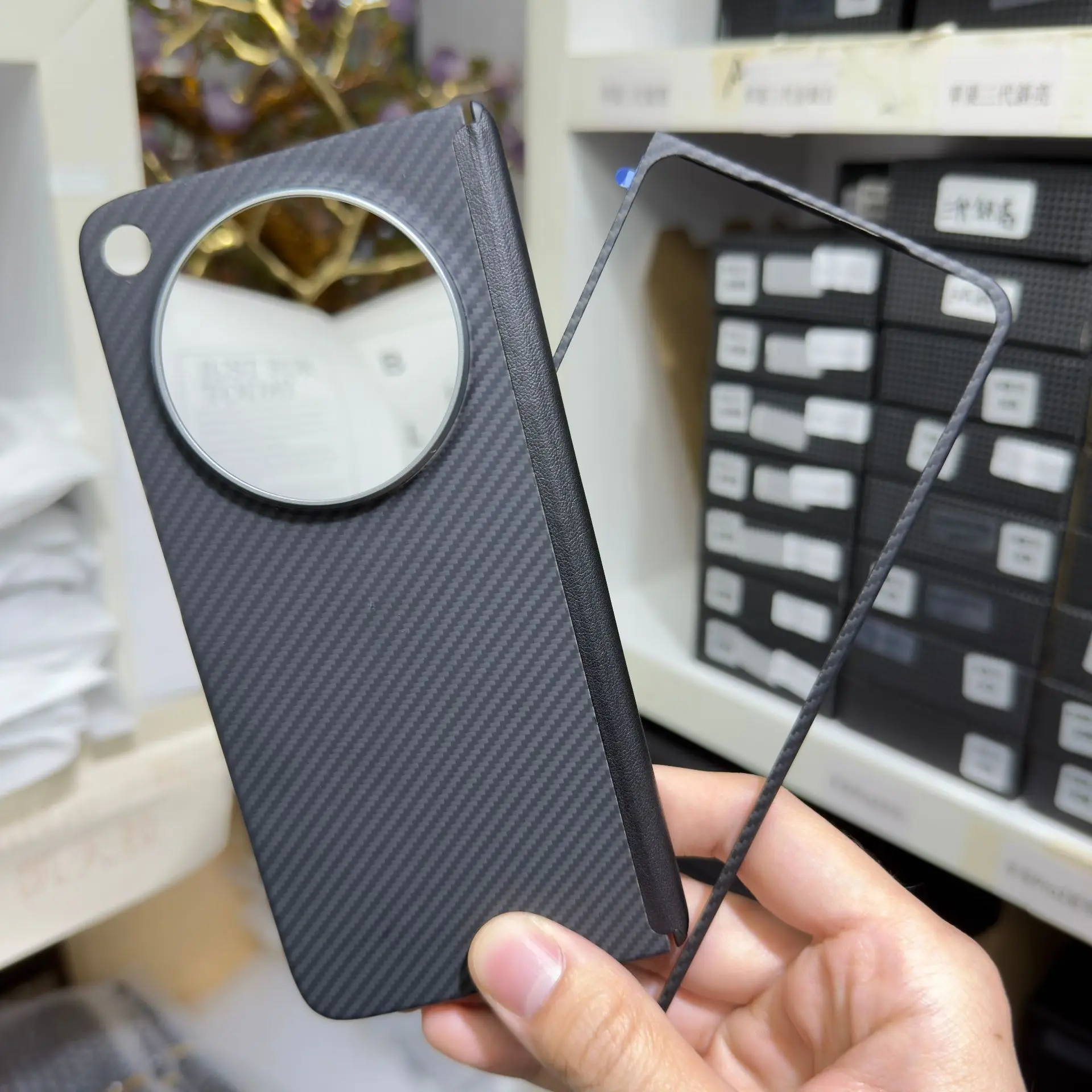 

For OPPO Find N6 Kevlar Case, New Aramid Fiber Cover, Carbon Fiber Slim Shockproof Shell, High-End Business Case