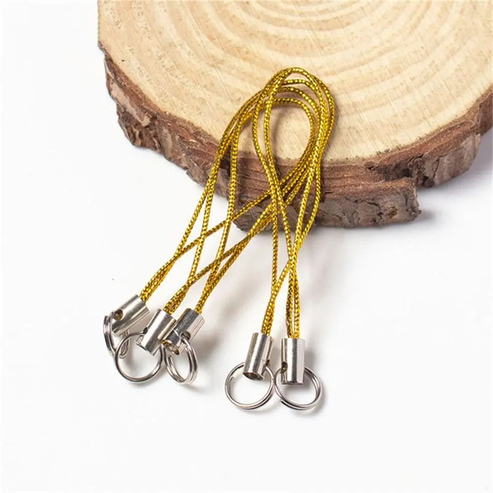 Craft Polyester Cord Key Ring Chain Phone Landyard DIY Keyring Pendant Jump Ring Lanyard Rope Lanyard Strap Cord Keychains Cord