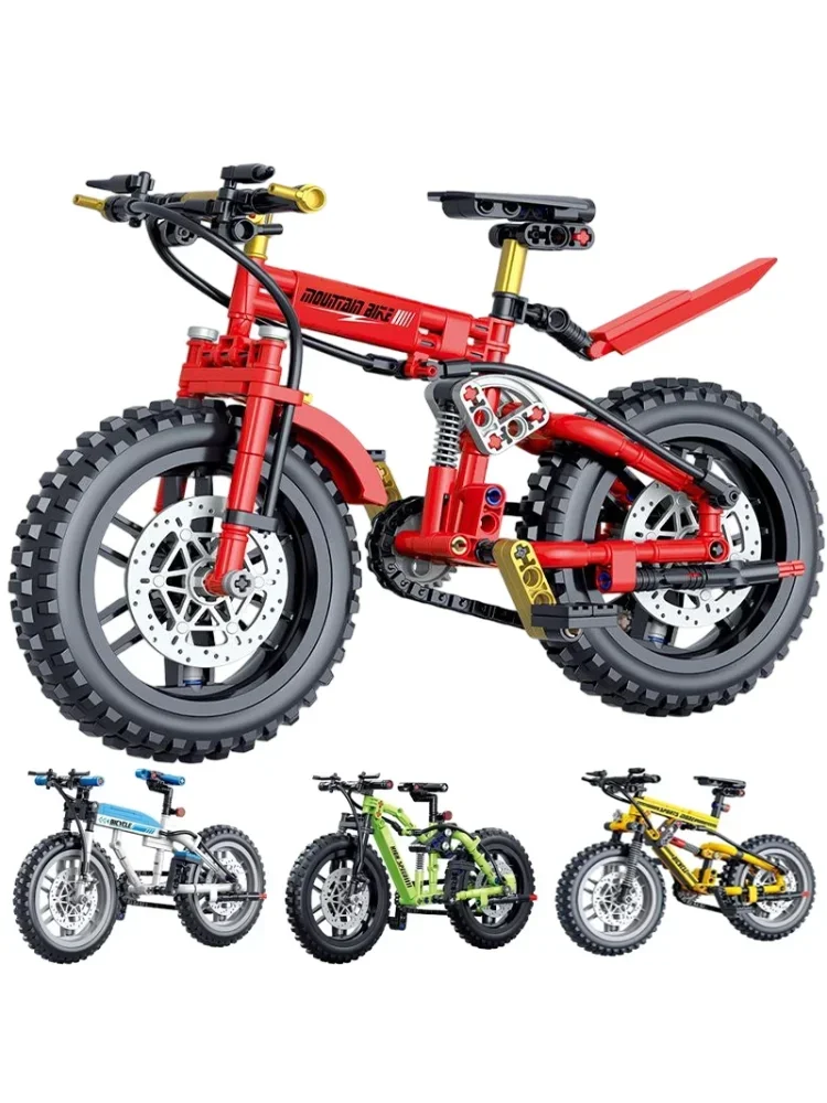 AliExpress NONE Mountain Bike Simulation Model Creative Building Blocks MOC Racing Bike Assemble Toy Ornaments Home Decor Boys Toys Gifts