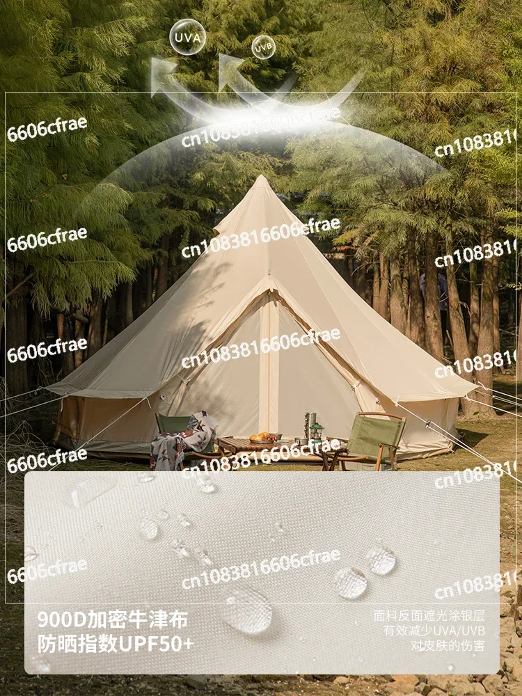 Yurt Tent Camping Camp Pyramid Picnic Outdoor Bed and Breakfast Hotel Overnight Camping Rain Gear