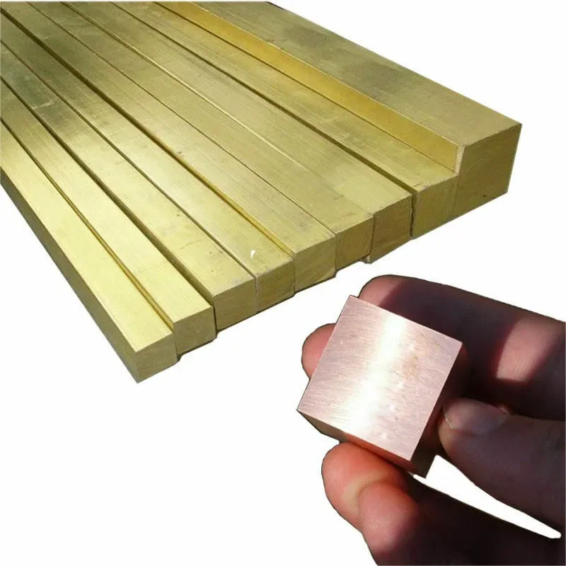 5/6/8/10/12/15/20mm Length/200mm H59 Brass Square Bar Rod Tool Thin Solid Stick Metal Block CNC Home DIY Cube 20/25/30/35/40mm