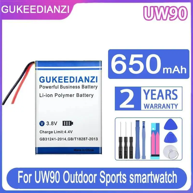 

650Mah For Pavun UW90 Outdoor Sports Smartwatch Smart Watch Battery Reliable Replacement