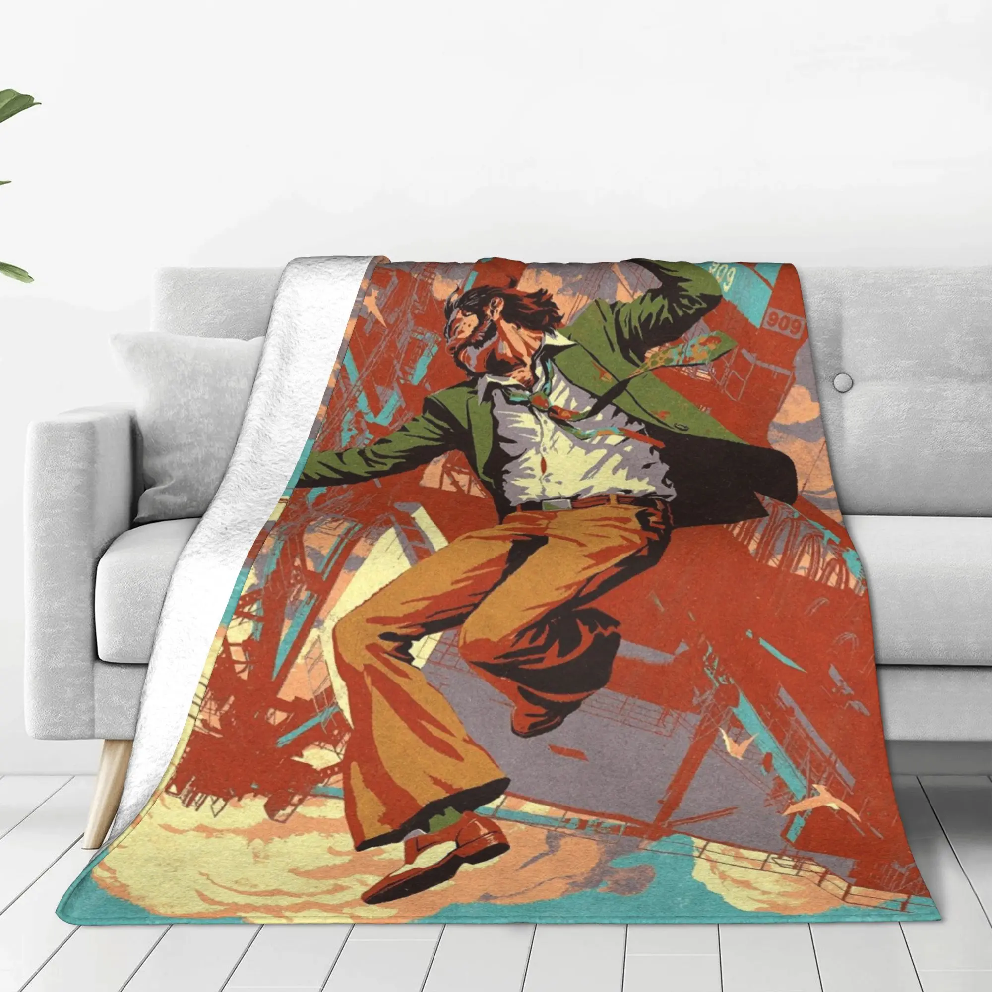Disco Elysium Disco Elysium Blanket Summer Breathable Lightweight Throw Blankets For bed  Plush Thin Quilt