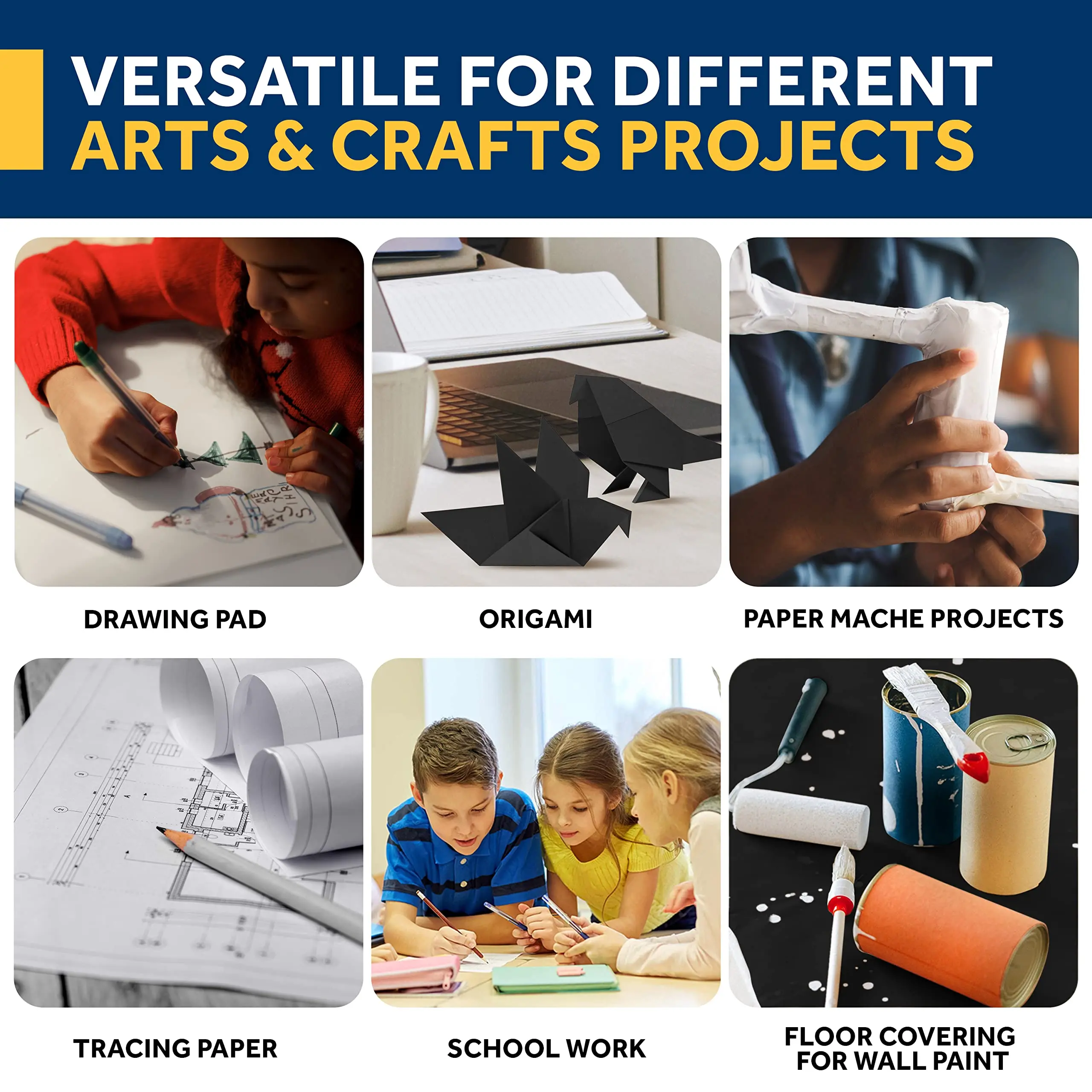50cm x 10m 검은 크래프트 종이 서양 의학 타블렛 포장지 수제 종이 접기 음식 의류 레드 와인 포장지