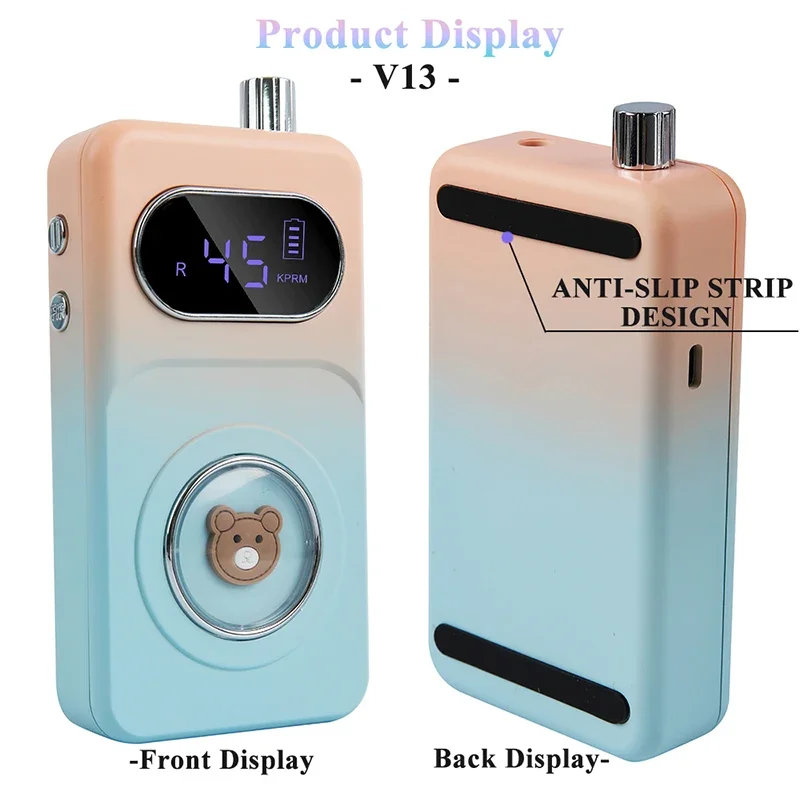 45000RPM Lovely Bear Electric Nail Drill MachineRechargeable Nail Gel Polishing Machine Nail File Machine