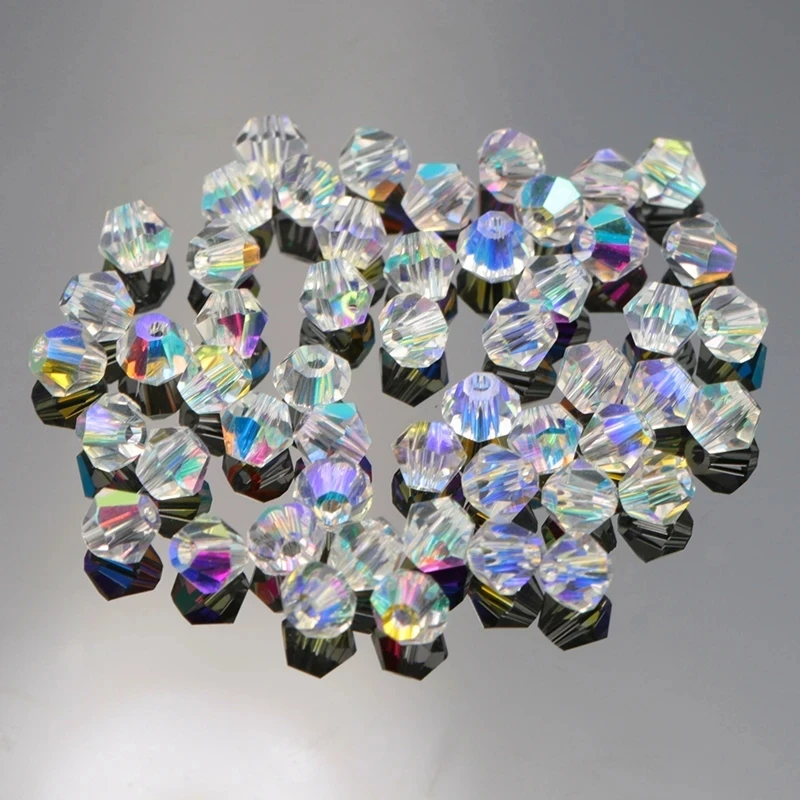 Top quality 4mm 200pcs/lot bicone crystal beads glass bicone shape beading accessories Loose bead for bracelet Jewelry Making