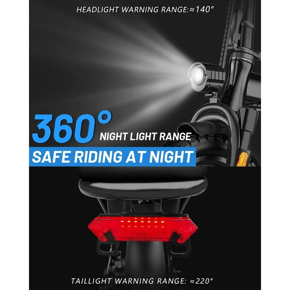 دراجة كهربائية للبالغين، دراجة كهربائية، دراجة كهربائية مع بطارية قابلة للإزالة 576 وات في الساعة، دراجة كهربائية قابلة للطي مقاس 14 بوصة/20 بوصة/26 بوصة، 20 ميجابكسل في الساعة، 20+ ميلًا #6