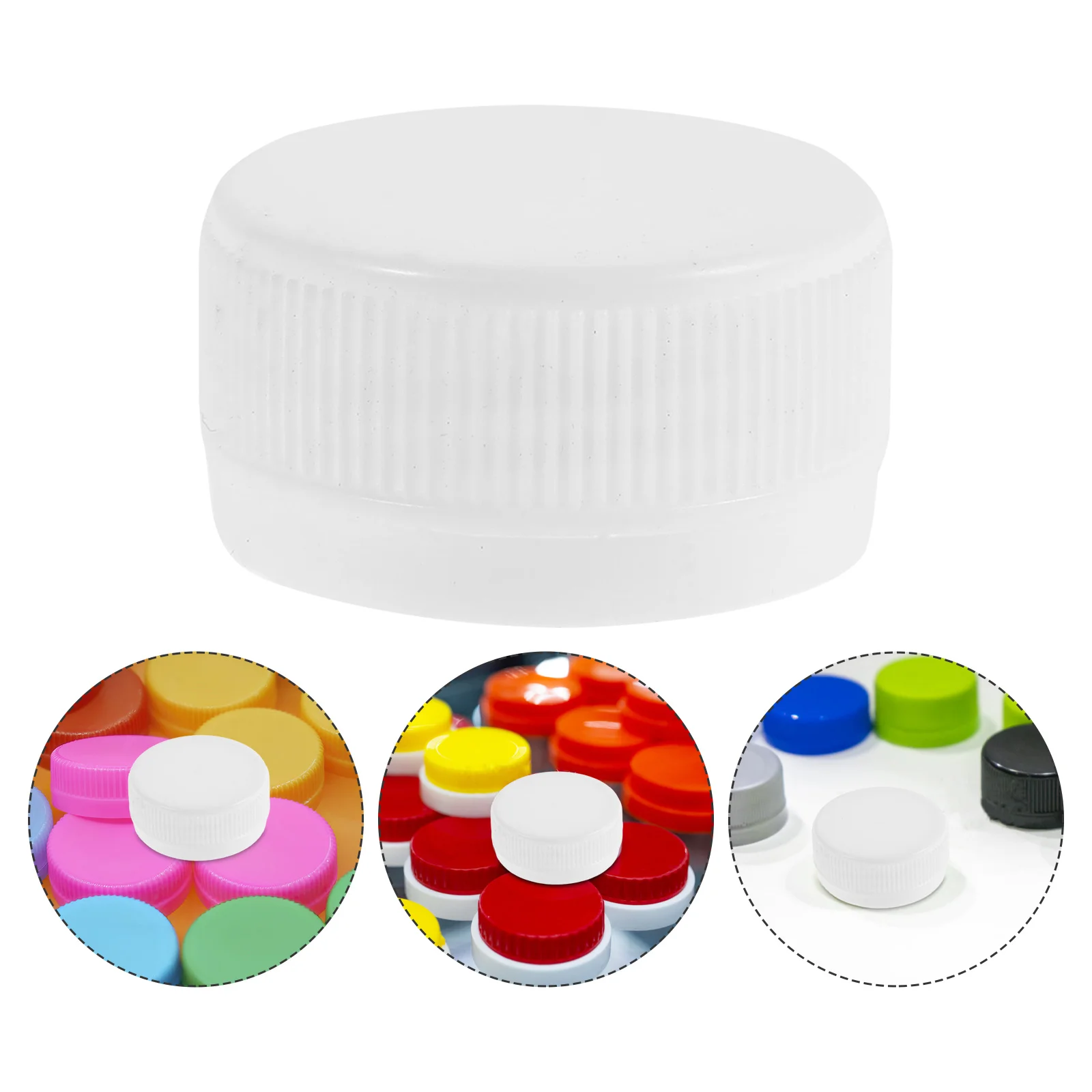 

100pcs Plastic Bottle Caps Colorful Diy Cover For Kids Reusable Art Craft Education Set Safe Drawing Cap Kitchen Bar Accessory