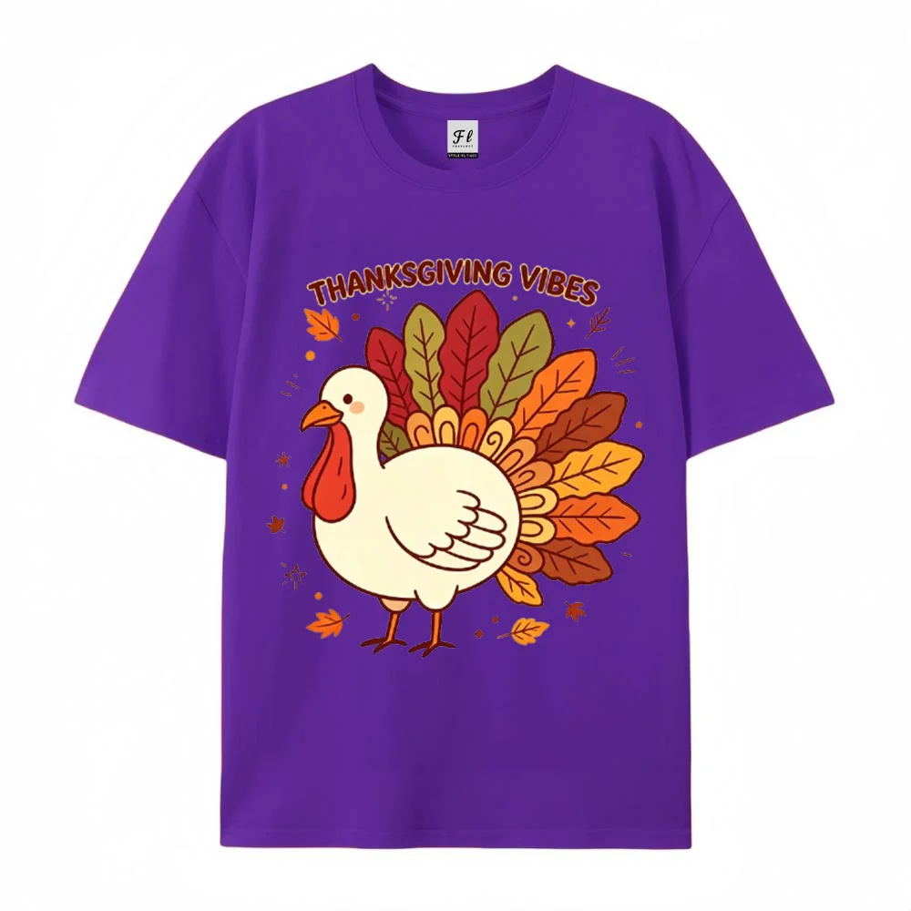 Women Thanksgiving T Shirt Cute Turkey Graphic Print Short Sleeve Casual Fall Autumn Top Thanksgiving Day Family Party Outfit