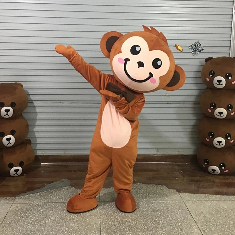 Monkey mascot costume Toys CospIay Carnival Fun cartoon dolls Animal show puntelli taglia per adulti