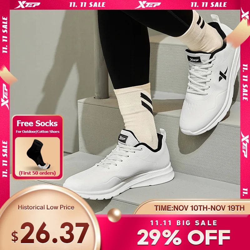 Xtep 9839 Two Cotton Version Cotton Shoes For Men 2024 Winter Soft Sports Shoes Comfortable Stability Sneakers 876419370045