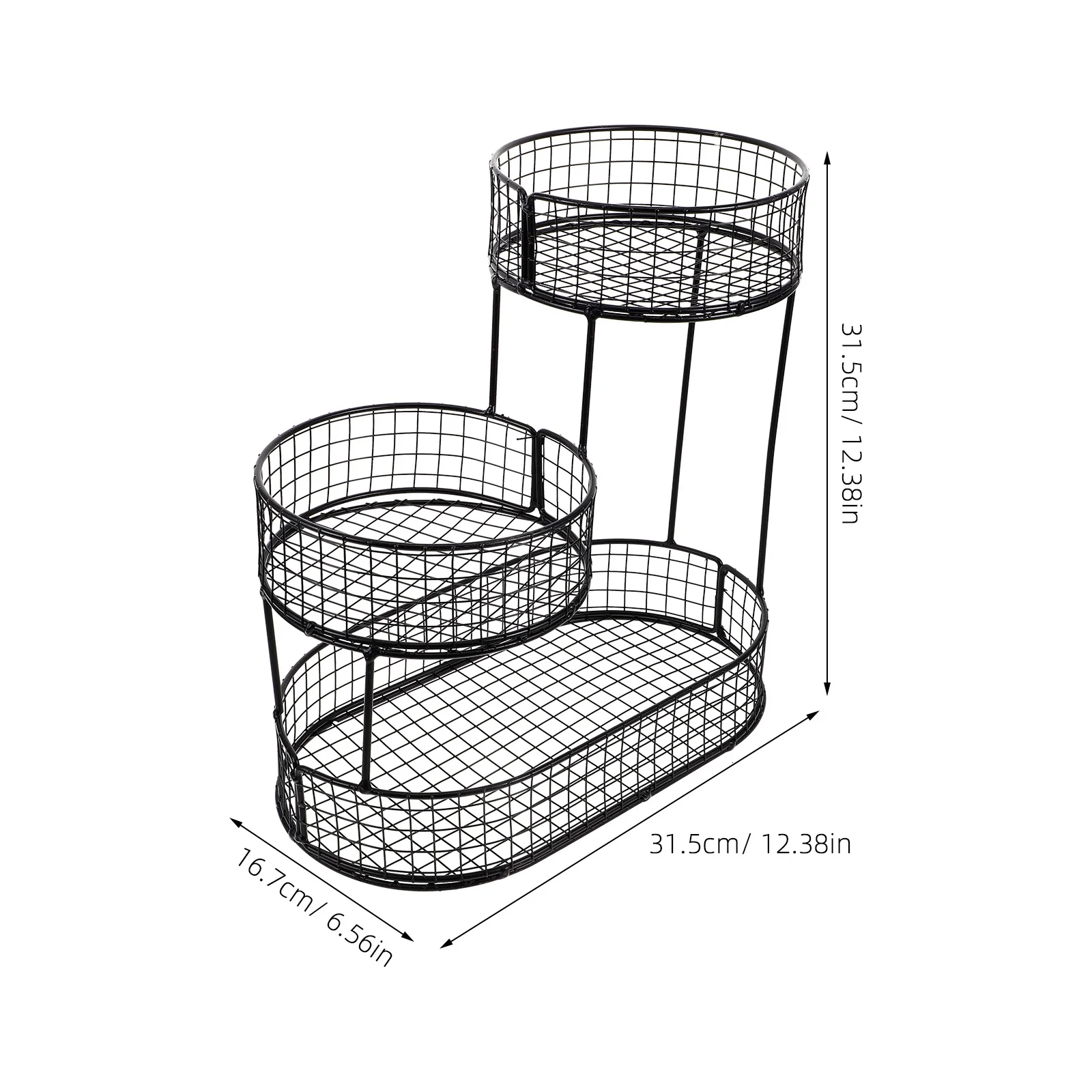 سلة الوجبات الخفيفة، رف تخزين الفواكه الجافة، عربة مخزن من الحديد المتدرج لتنظيم كونترتوب المطبخ، حامل وعاء الفاكهة والخضروات #5