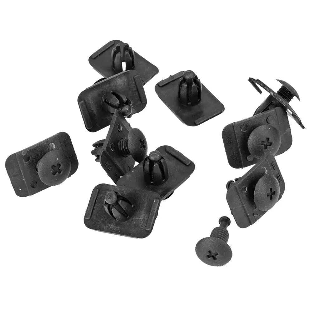 Fender Liner Fastener Rivet Push Clips Retainer for Mazda 323 626 929 CX-9 Miata Millenia MPV MX-3 MX-6 Black, 10pcs
