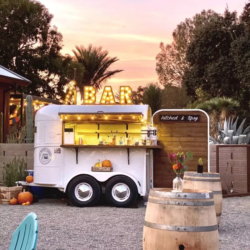 American Standard New‑Shape Food Kiosk, Horse‑Trailer‑Style Mobile Bar For Coffee Commercial Business