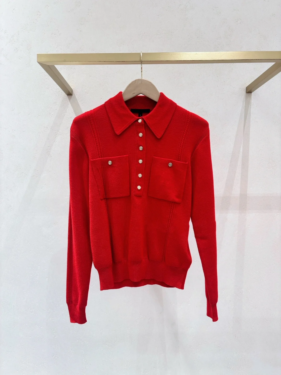 

Heidd M Home 2025 Autumn Winter Casual Ne Vertical Ribbed Red Long Sve Knitted Sweater Women's Regular Fit Polyeste...