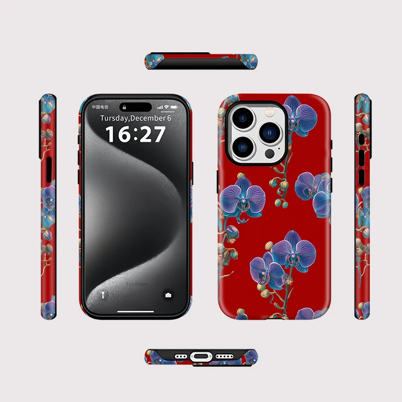 Fcicicase زهرة ل Magsafe حافظة هاتف مغناطيسية آيفون 17 برو 16 15 14 زائد 13 12 11 برو ماكس الاكريليك غطاء شحن لاسلكي