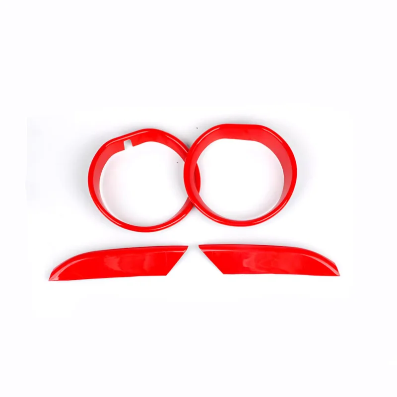 4pcs Car Front Fog Lamp Light Sticker Trim for Mini Countryman F60 2017 2018 2019 Styling Moulding Black Red White