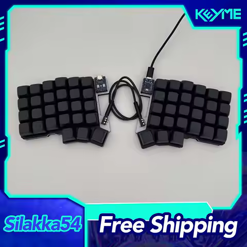 Silakka54 Split Keyboard Wired Support QMK/VIAL Ergonomics Split Keyboard Kit With TRRS Cable MX/Choc Custom PC Gamer Accessory