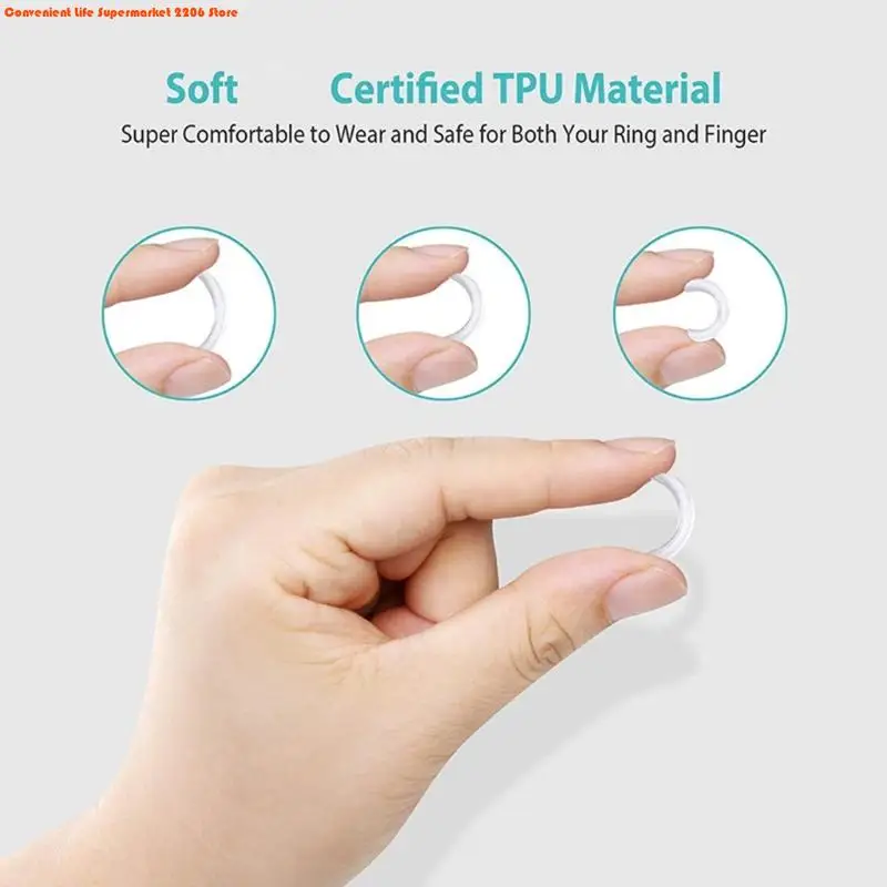 8 Sizes Silicone Invisible Clear Ring Size Adjuster Resizer Loose Rings Reducer Ring Sizer Fit Any Rings Jewelry Tools