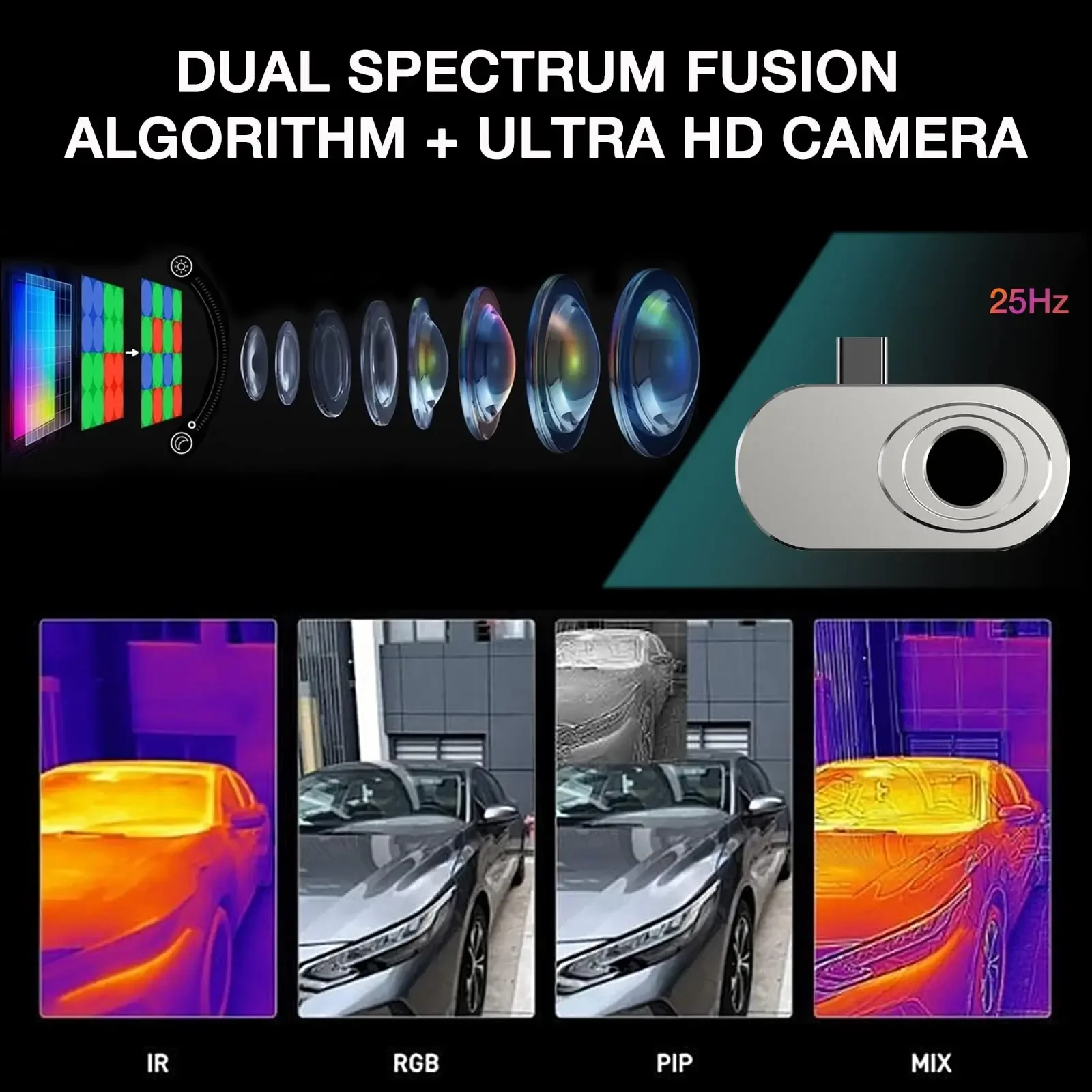 NOYAFA NF-583S Thermal Camera NF-586S Upgraded Smartphones Imager 256 X192 IR Resolution For Home Use Building Factory Places